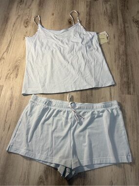 Calvin Klein Light Blue Cami & Drawstring Shorts Sleep Set